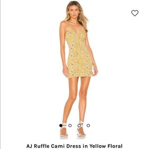 Superdown AJ Ruffle Cami Dress in Yellow Floral